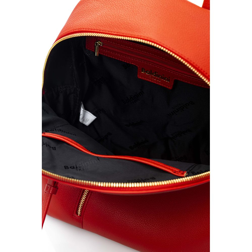 Red Polyethylene Women Backpack