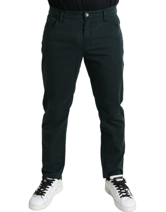Chic Green Skinny Jeans for Modern Elegance