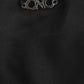 Elegant Black Knee-Length Viscose Dress
