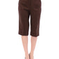 Elegant Wool Blend Brown Shorts
