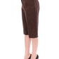 Elegant Wool Blend Brown Shorts