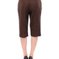 Elegant Wool Blend Brown Shorts