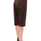 Elegant Wool Blend Brown Shorts