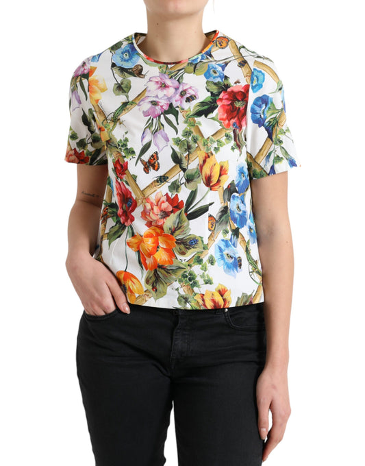 Floral Cotton Round Neck Top