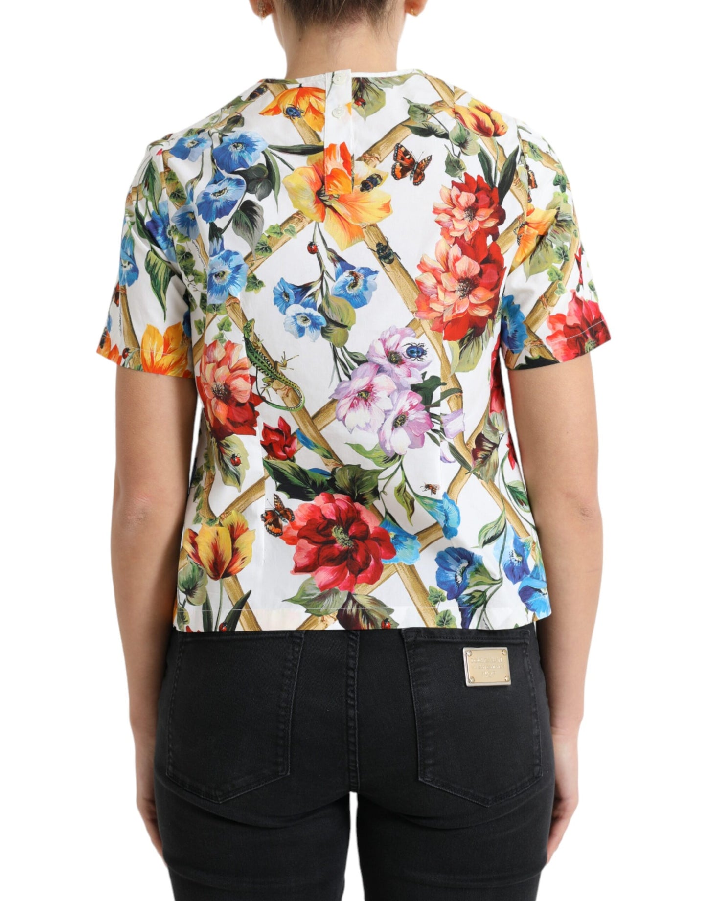 Floral Cotton Round Neck Top