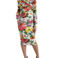Elegant Floral Sheath Midi Dress