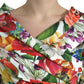 Elegant Floral Sheath Midi Dress