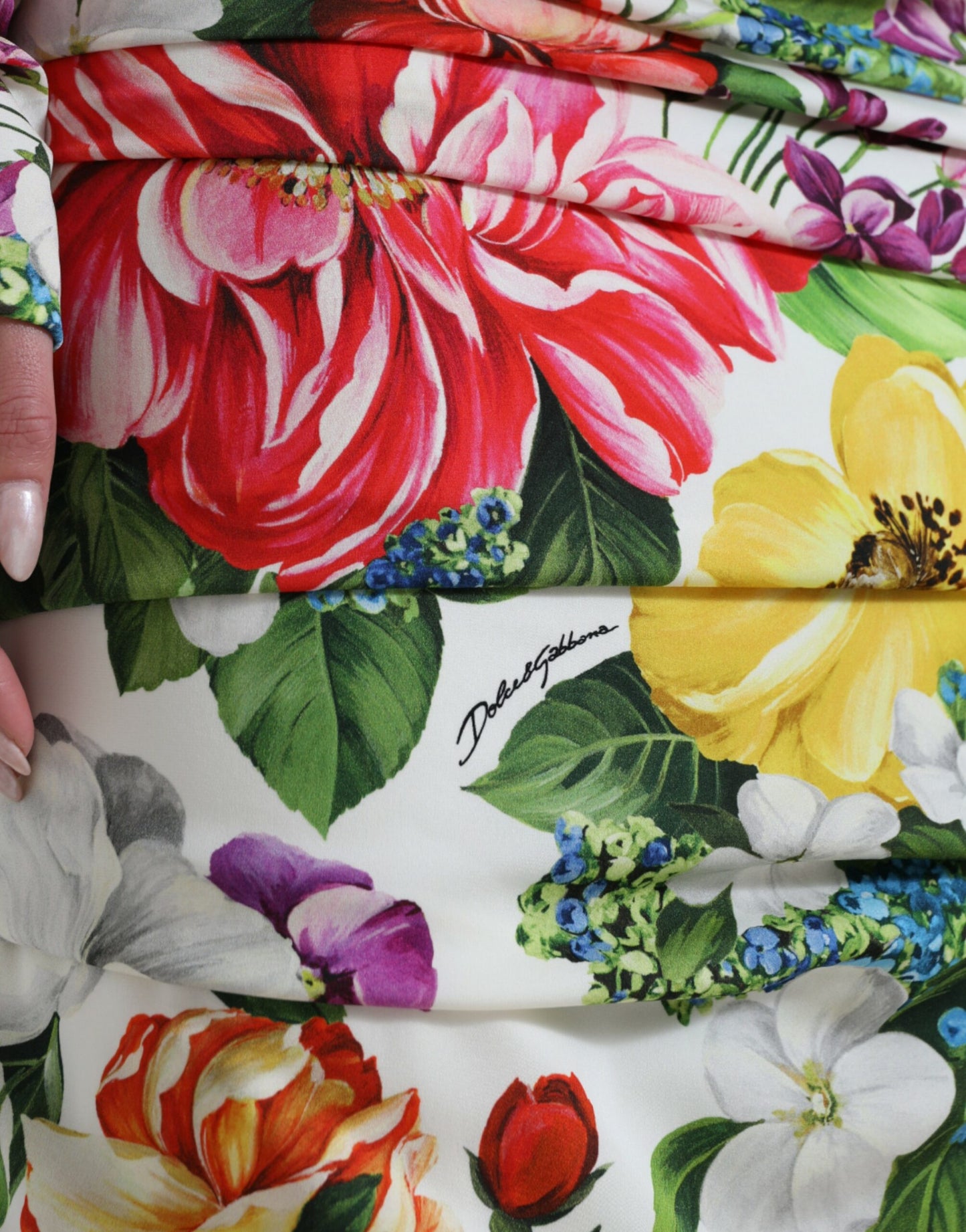 Elegant Floral Sheath Midi Dress