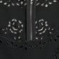 Black Floral Lace Bodycon Midi Dress