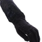 Black Wool Lace & Lamb Fur Elbow Gloves