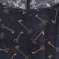Enchanted Sicily Silk Blouse with Gold Keys Print