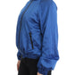 Chic Blue Bomber Jacket for Elegant Outings