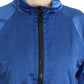 Chic Blue Bomber Jacket for Elegant Outings