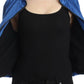 Chic Blue Bomber Jacket for Elegant Outings