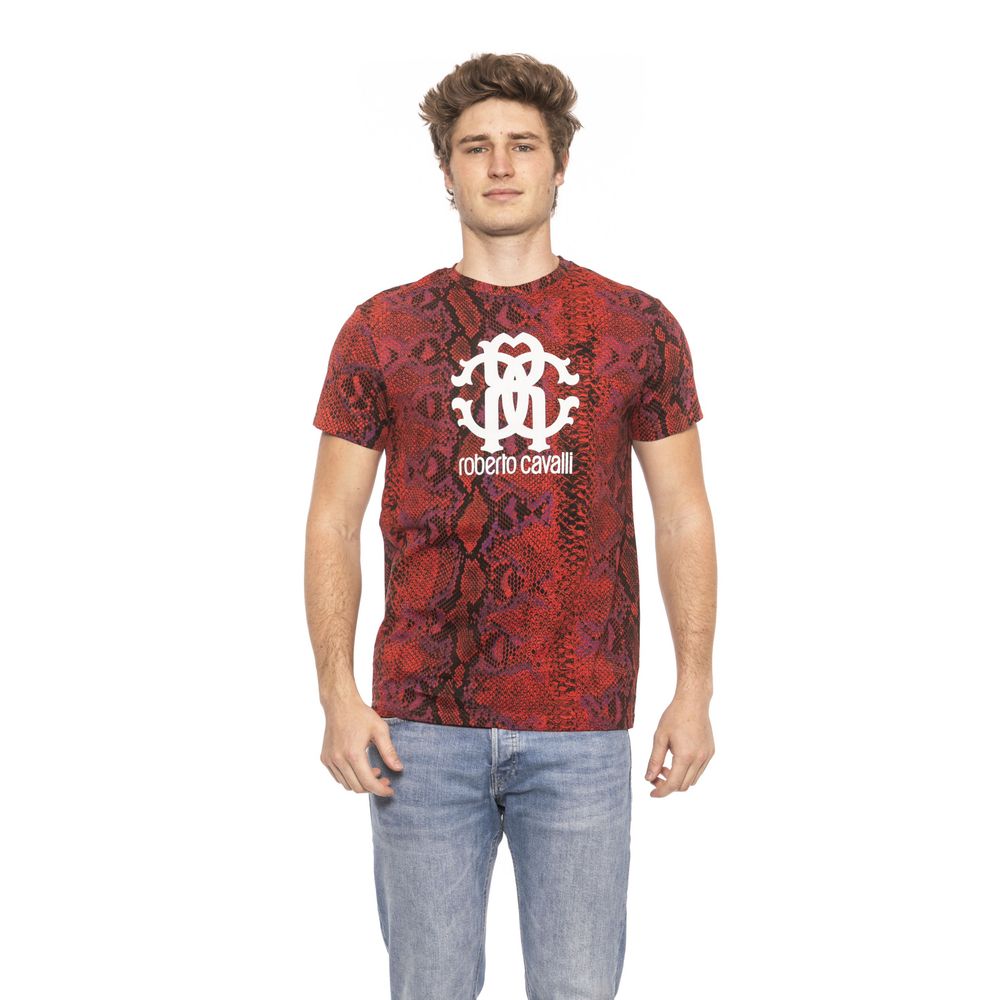 Red Cotton Men T-Shirt