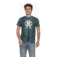 Teal Cotton Men T-Shirt