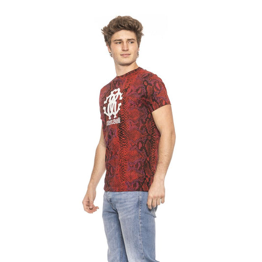 Red Cotton Men T-Shirt