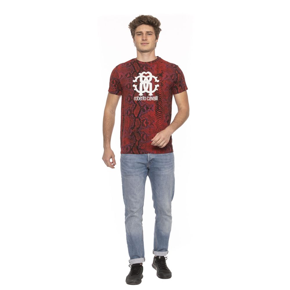 Red Cotton Men T-Shirt