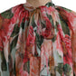 Elegant Floral Silk A-Line Dress