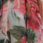 Elegant Floral Silk A-Line Dress