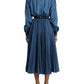 Elegant Denim A-Line Midi Dress