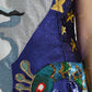 Elegant Multicolor Silk Patchwork Maxi Dress