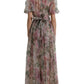 Elegant Floral Print Long Dress