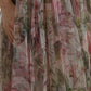 Elegant Floral Print Long Dress