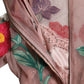 Elegant Rose Gold Maxi Dress with Floral Embroidery