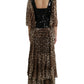 Elegant Leopard Sequin Tiered Dress