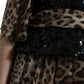 Elegant Leopard Sequin Tiered Dress