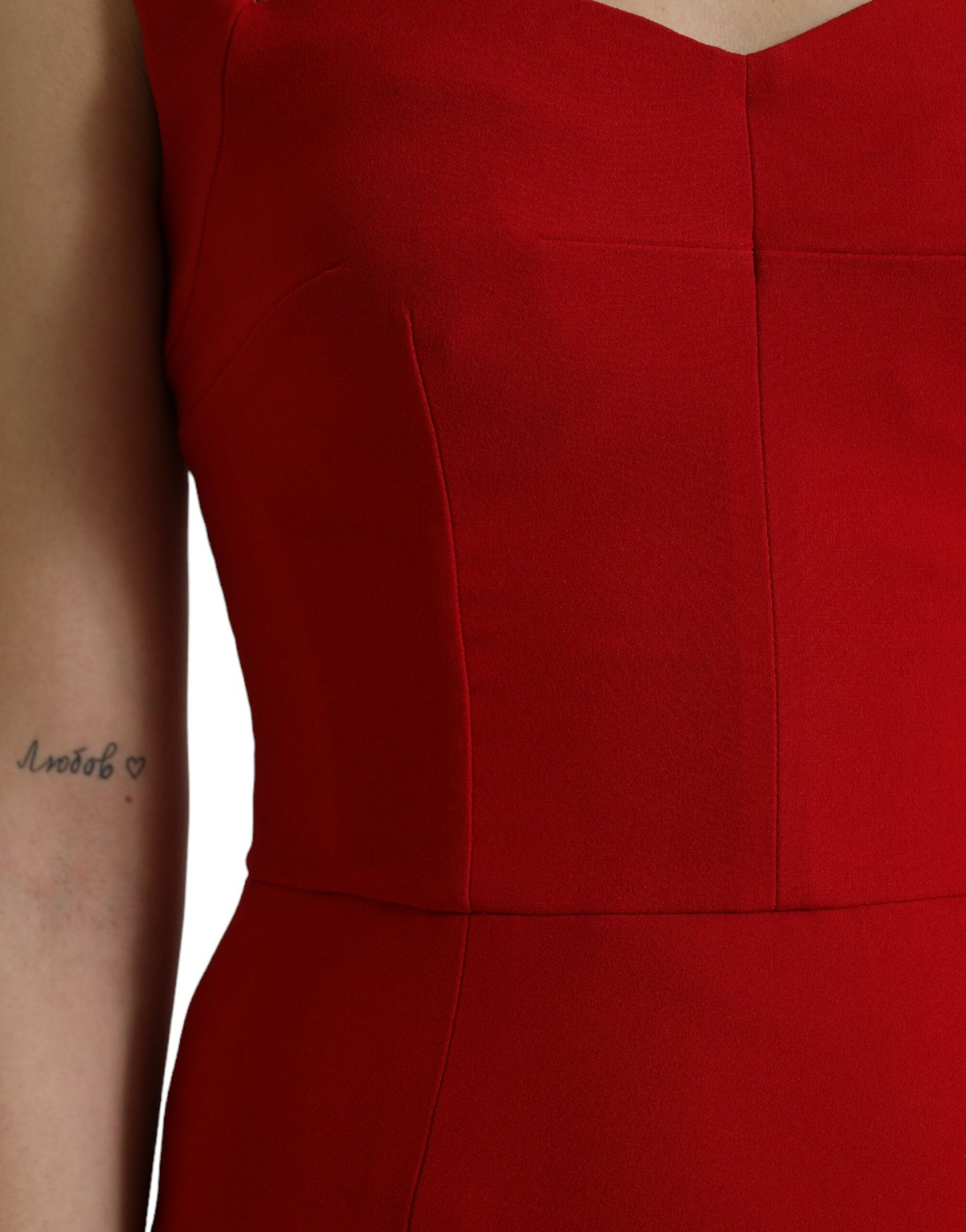 Elegant Red Bodycon Maxi Evening Dress