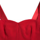 Elegant Red Bodycon Maxi Evening Dress