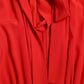 Elegant Red Silk A-Line Long Dress