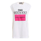 Chic Sleeveless Cotton Tee with Embroidery