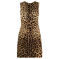Elegant Leopard Print Stretch Dress