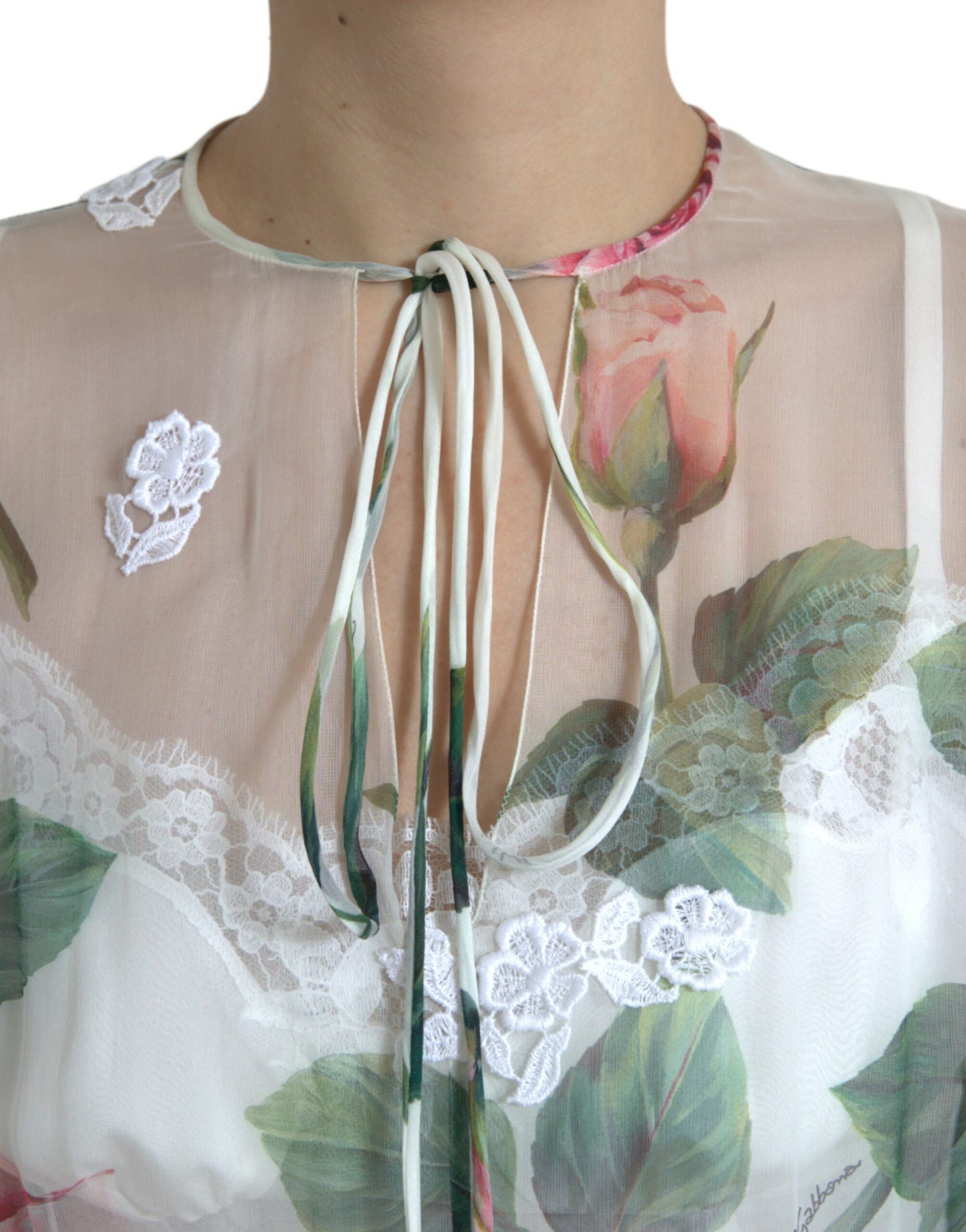 Ethereal White Silk Floral Maxi Dress
