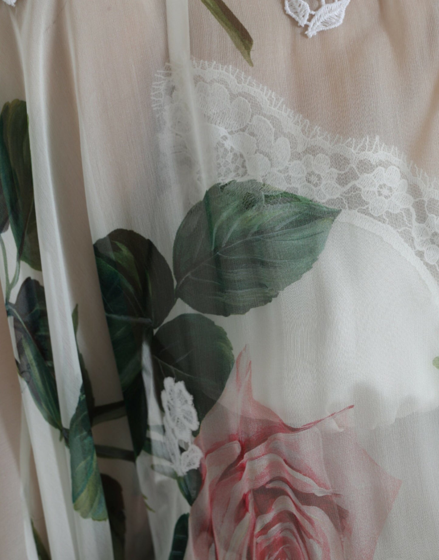 Ethereal White Silk Floral Maxi Dress
