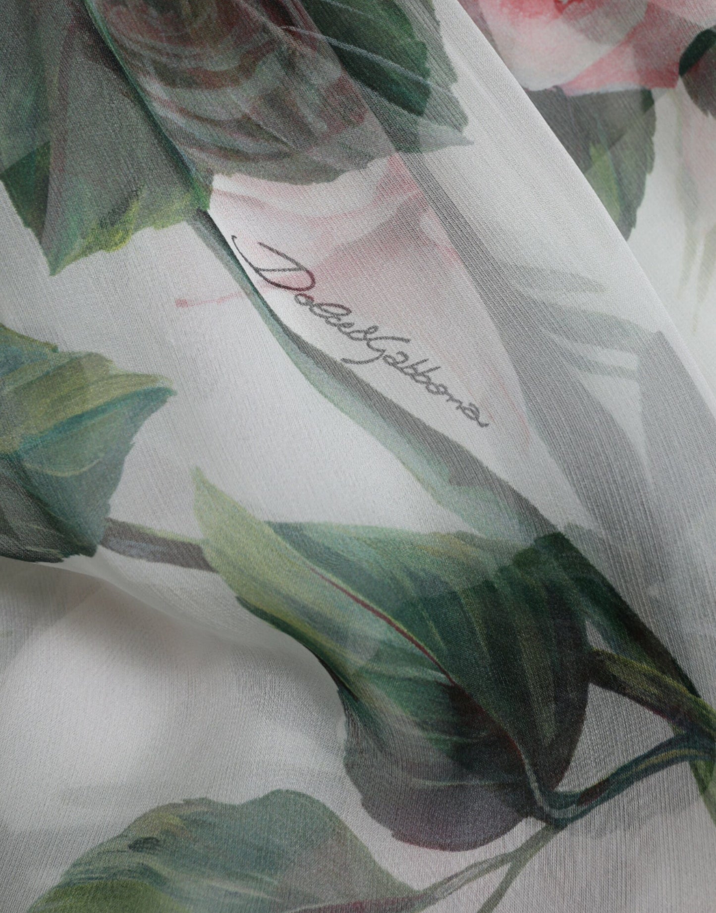 Ethereal White Silk Floral Maxi Dress