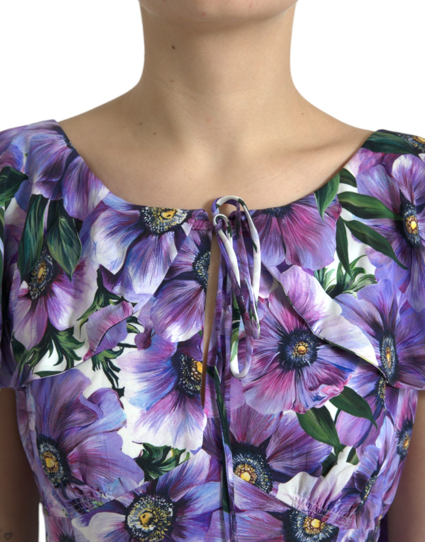 Elegant Floral Silk Maxi Dress