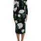 Elegant Floral Bodycon Midi Dress