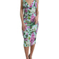 Elegant Floral Sheath Midi Dress