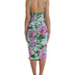 Elegant Floral Sheath Midi Dress
