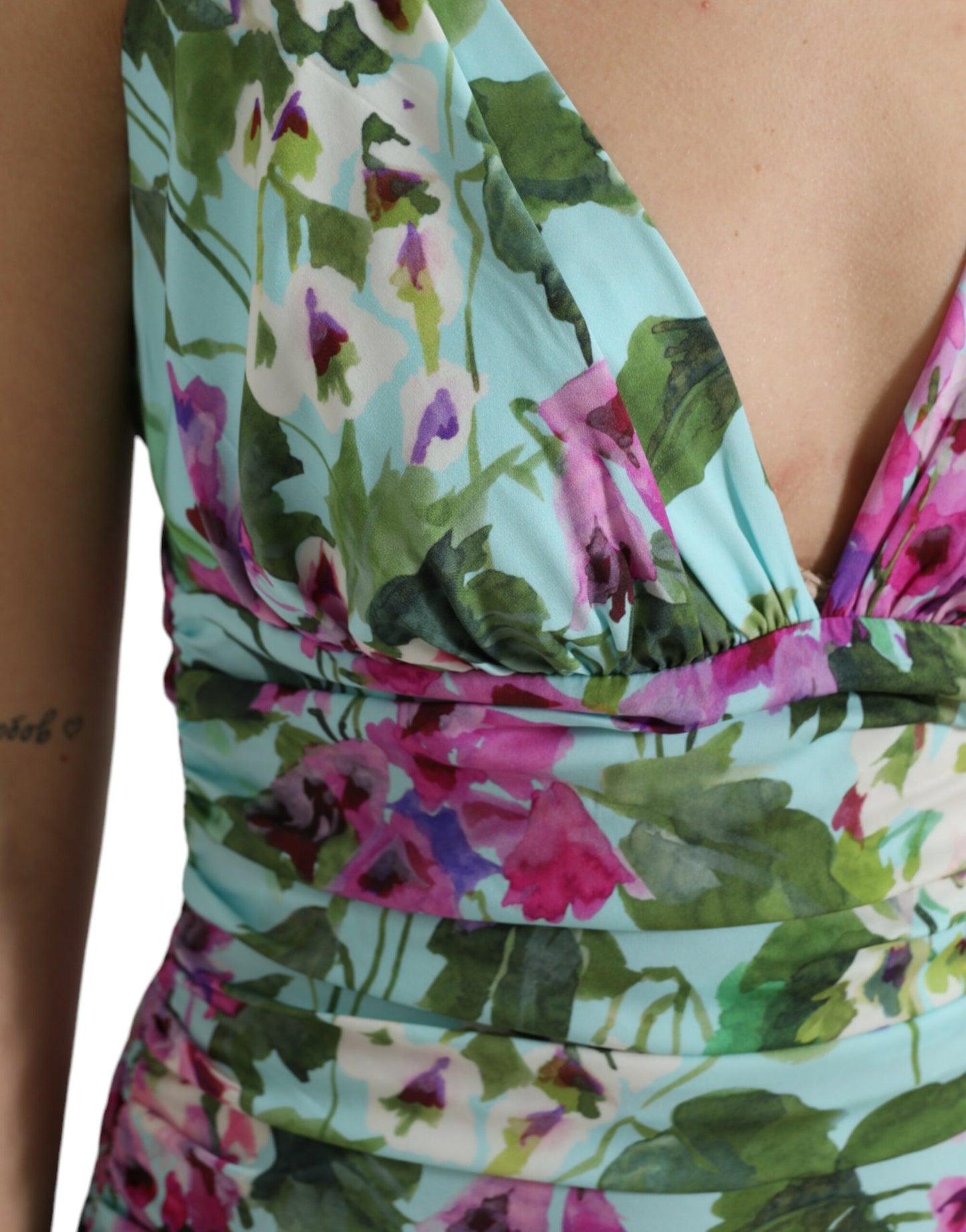 Elegant Floral Sheath Midi Dress