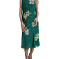 Elegant Lace Midi Dress with Floral Appliques