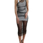 Sheer Sleeveless Bodycon Midi Elegance
