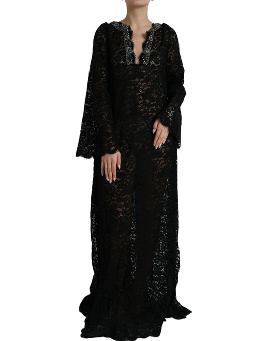 Elegant Long Sleeve Crystal-Embellished Dress