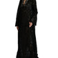 Elegant Long Sleeve Crystal-Embellished Dress
