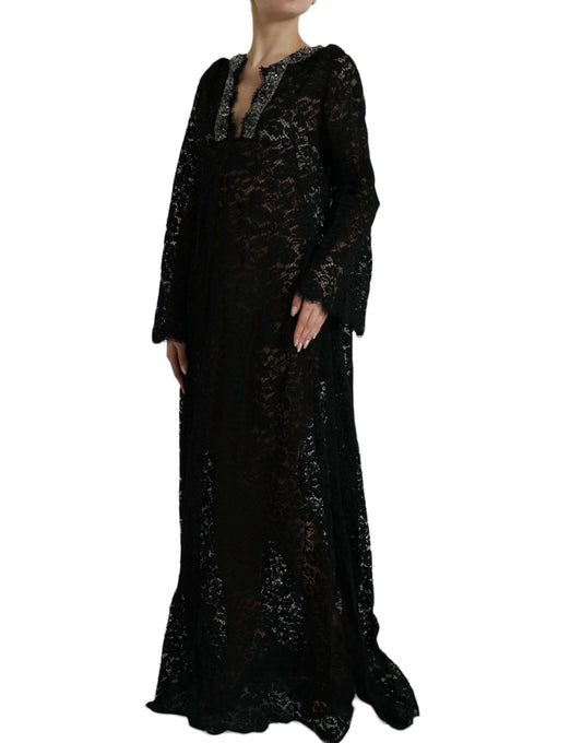 Elegant Long Sleeve Crystal-Embellished Dress