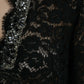 Elegant Long Sleeve Crystal-Embellished Dress